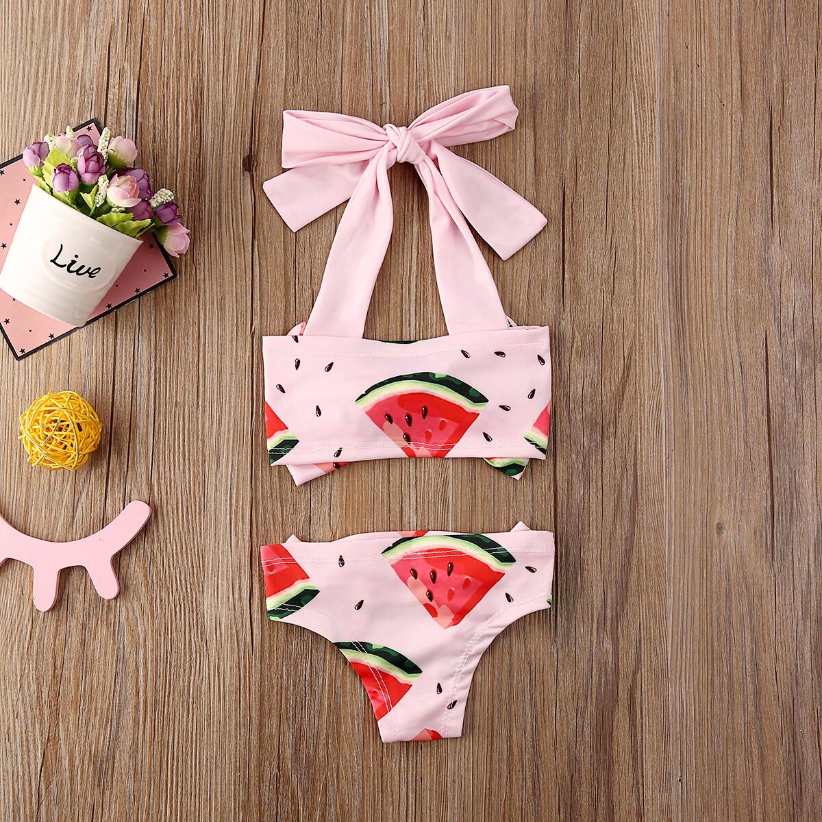 Kids Girls Watermelon Swimwear Swimsuit Bikini Bathing Suit Swimming Beachwear