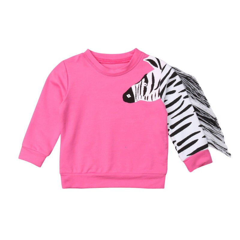 Pudcoco baby pige klude spædbarn klude kvaster toddler kid baby piger 3d zebra toppe t-shirt sweatere børn tøj 1-6 år