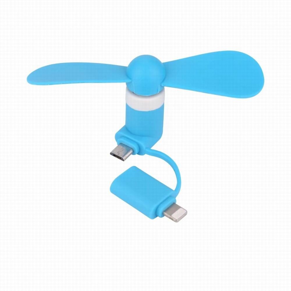 Mini 2 in 1 Portable Micro USB Hand Fan for iPhone 5/6/Samsung/HTC/Android OTG Smartphones USB Gadget