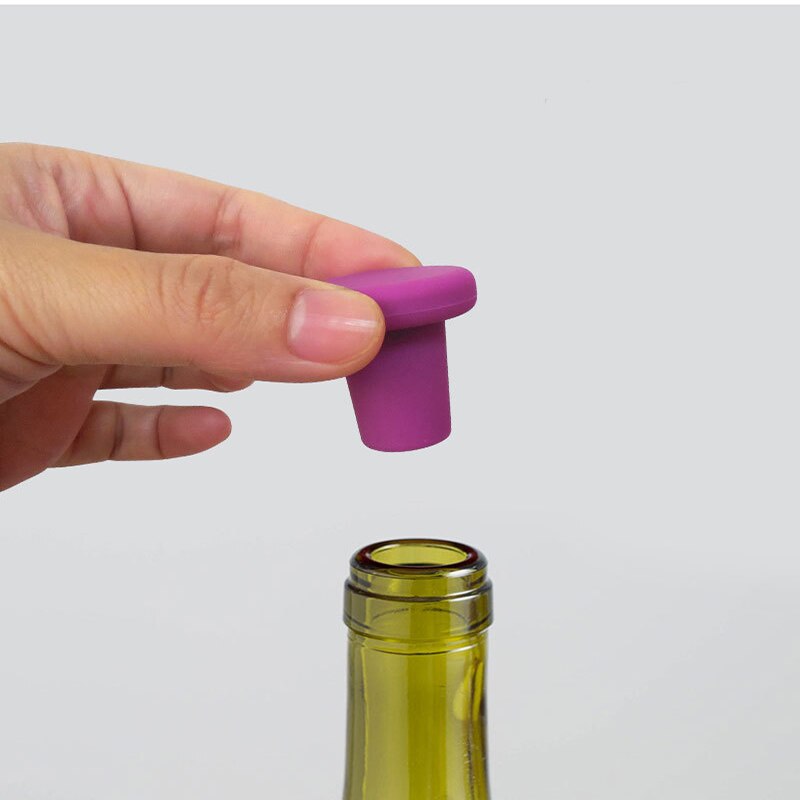 Tapón de silicona para botella de vino, seguro y saludable, conservación de botellas de vino, grado alimenticio, para el hogar