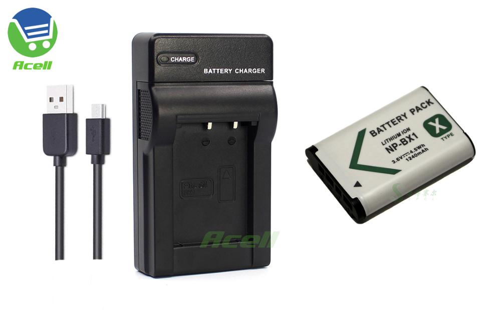 NP-BX1 Batterie + LCD Chargeur Double USB pour SONY ZV-1 DSC-H400 DSC-HX400 HX350 HX300 HX99 HX90 HX60 HX50 HDR-AS100 AS50 Caméra: 1Battery 1Charger