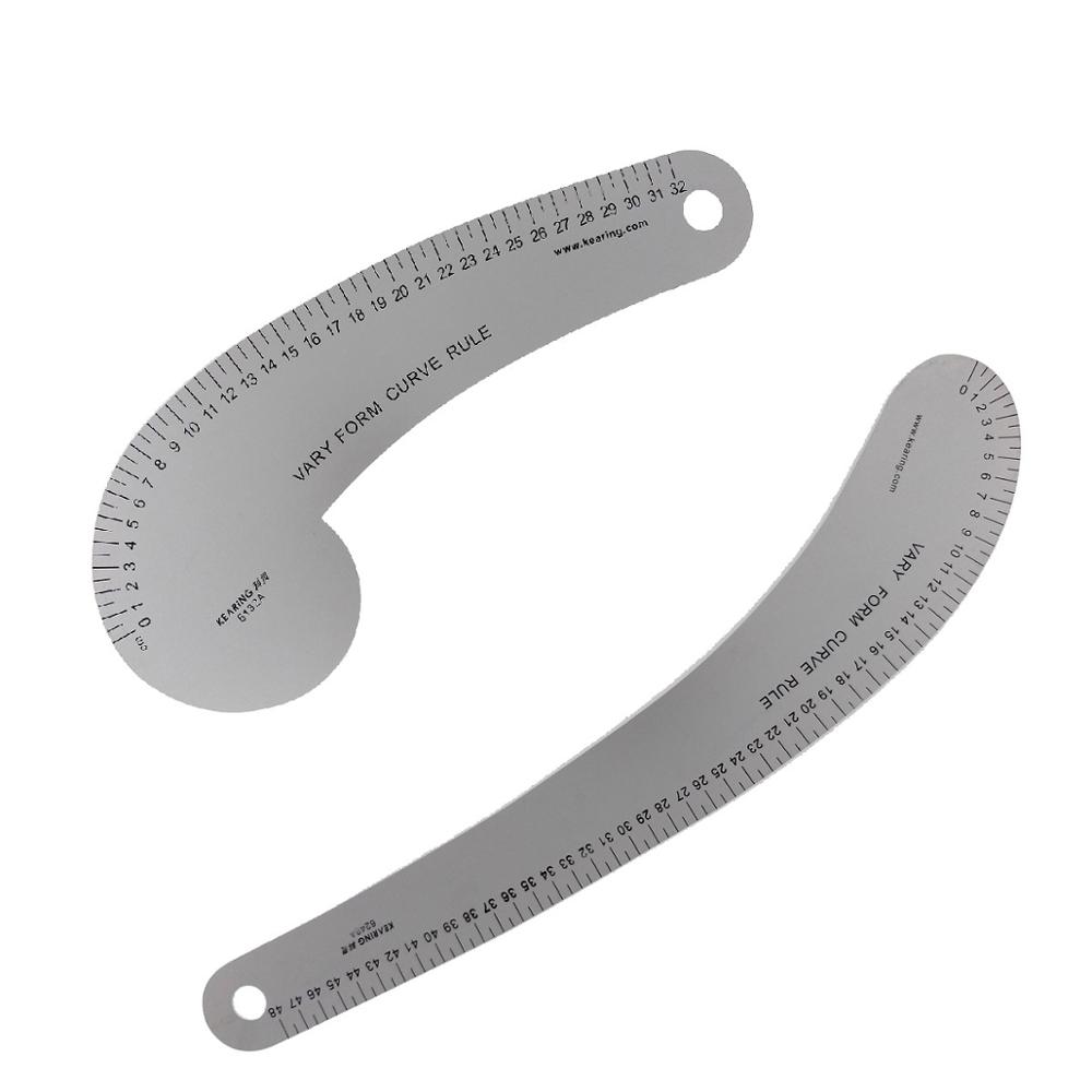 Règles de Patchwork en métal pour de , système métrique, règle de courbe de couture, règles de vêtement pour Patchwork, règle de coupe: 6132A and 6248A