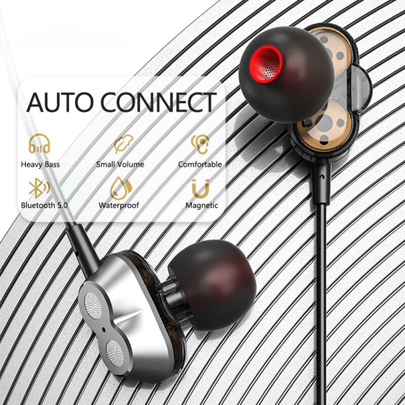Lenovo-auriculares inalámbricos HE08 con Bluetooth 5,0, dispositivo de audio estéreo HIFI, para deportes y correr, resistente al agua, para iPhone, Xiaomi y Huawei