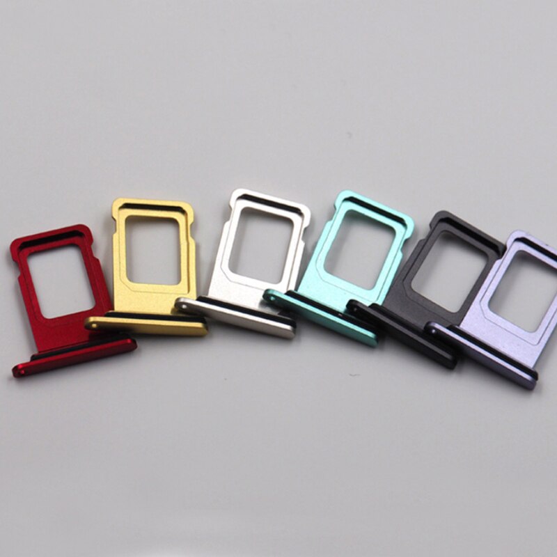 30pcs/lot Original Single/Dual With Waterproof Ring For iPhone 11 SIM Card Holder Slot Tray Container Adapter Replacement