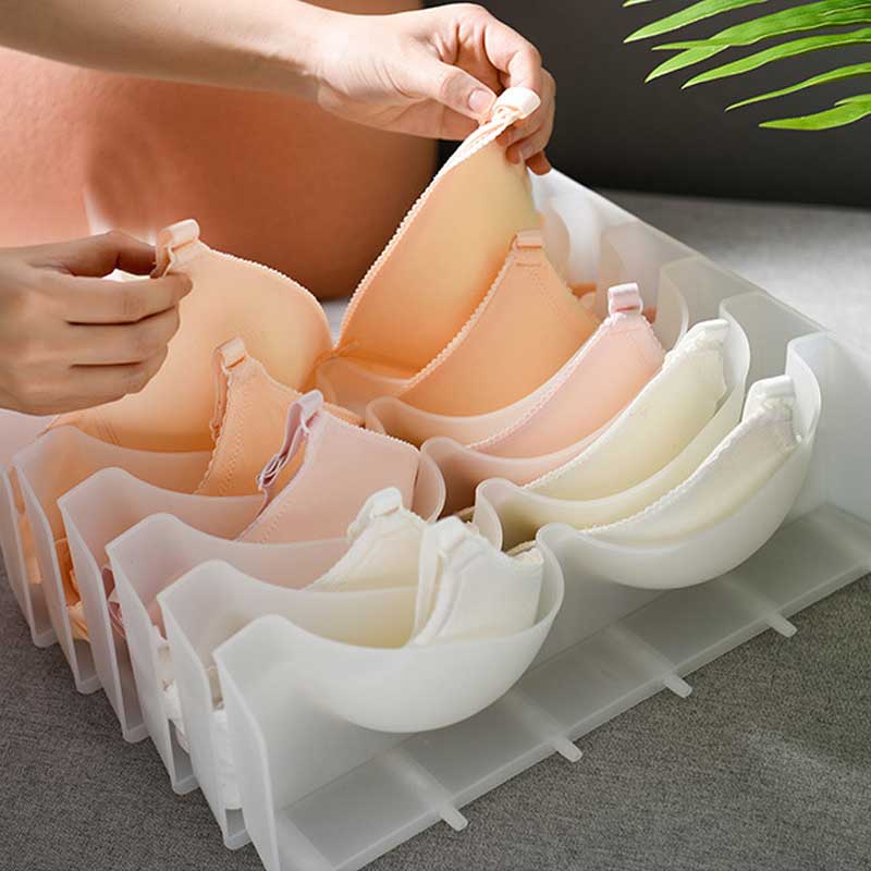 Soutien-gorge sous-vêtements organisateur ménage Anti-rides étagère de rangement dames soutien-gorge empilable assemblage boîte de rangement combinaison gratuite