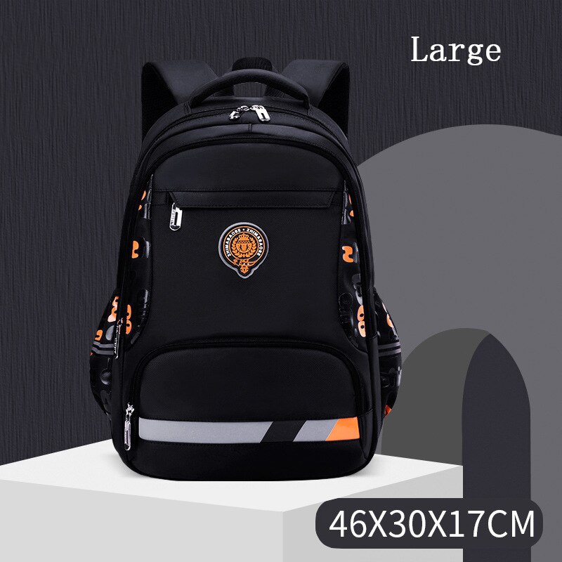 Kinderen Schooltassen Voor Meisjes Jongens Kinderen School Rugzak Waterdichte Schooltassen Basisschool Rugzakken Kids Mochila Escolar: large black