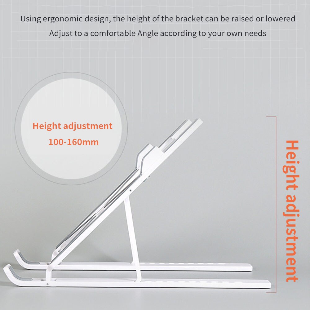 Portable 8-Layer Height Foldable Laptop Stand Aluminum Ventilated Ergonomic Laptop Stand For 9-15.6 Inch Laptops And Tablets