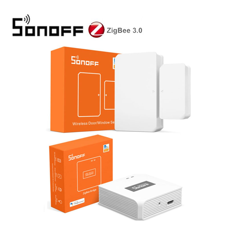 SONOFF-interruptor inalámbrico Zigbee ZBBridge, Sensor de temperatura, Sensor de movimiento, puerta, Dongle, para Alexa, Google Home, SNZB-01, 2, 3, 4: Bundle 5