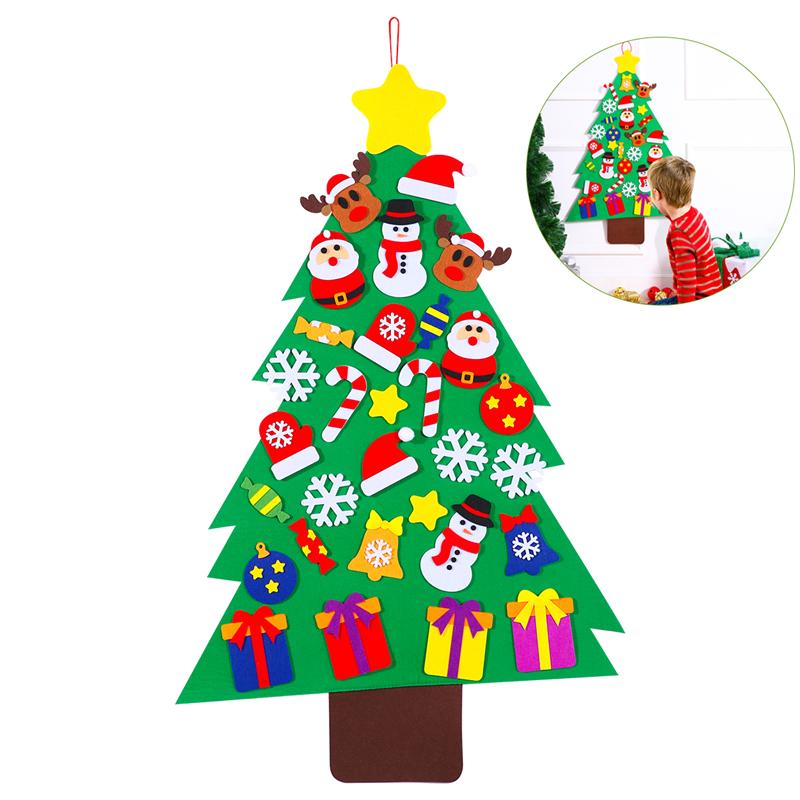Diy Voelde Kerstboom Merry Kerstboom Decor Santa 'S Boom Magie Kerst Puzzel Kid 'S Xmas Diy decoratie Speelgoed