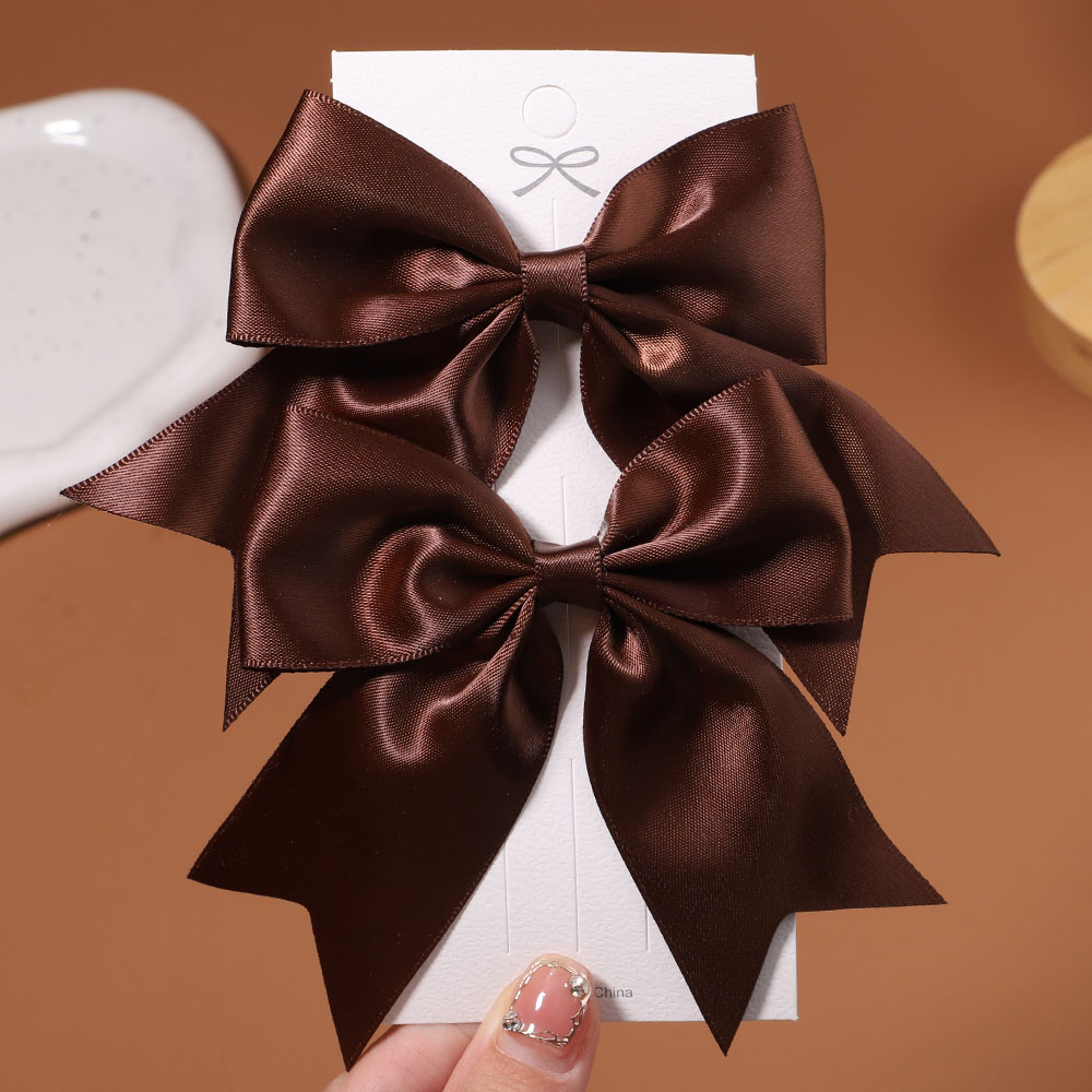 2/3 Uds. Precioso lazo de cinta de Color sólido, pinza para el pelo para niños y niñas, pasadores de horquillas, sombreros hechos a mano para bebés, accesorios para el cabello para niños: YELLOW