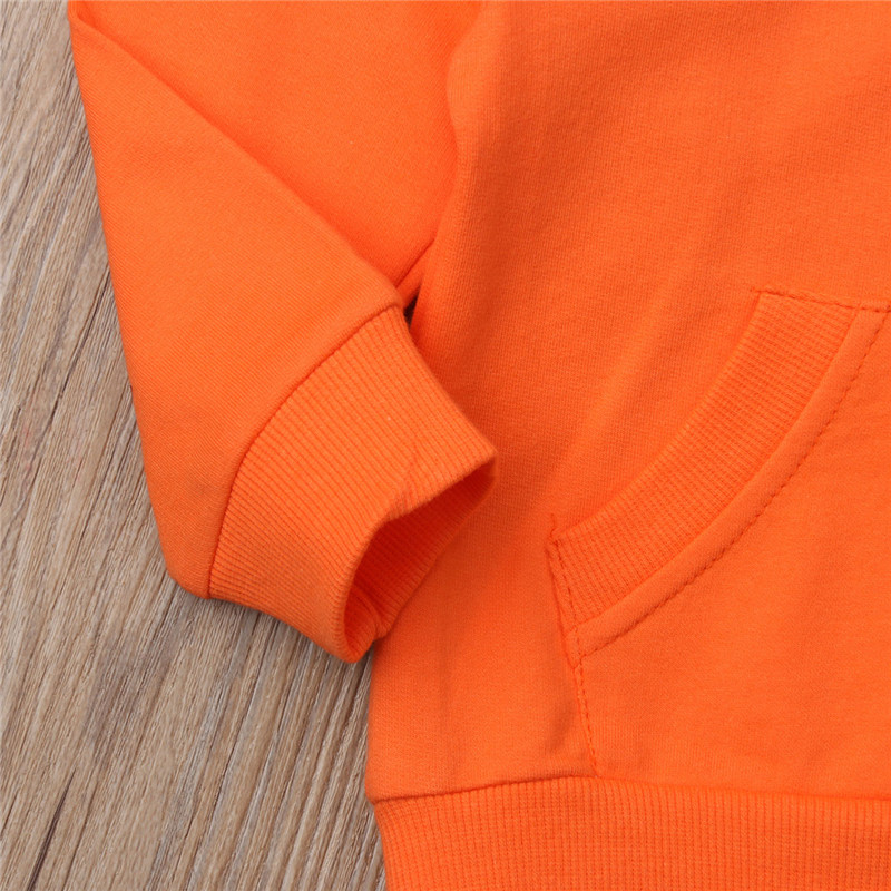 Kleinkind Kinder Baby Jungen Mädchen T-shirt Herbst Lange Orange Fuchs Ohr Mit Kapuze Tops Sweatshirt Oberbekleidung Jungen Mädchen