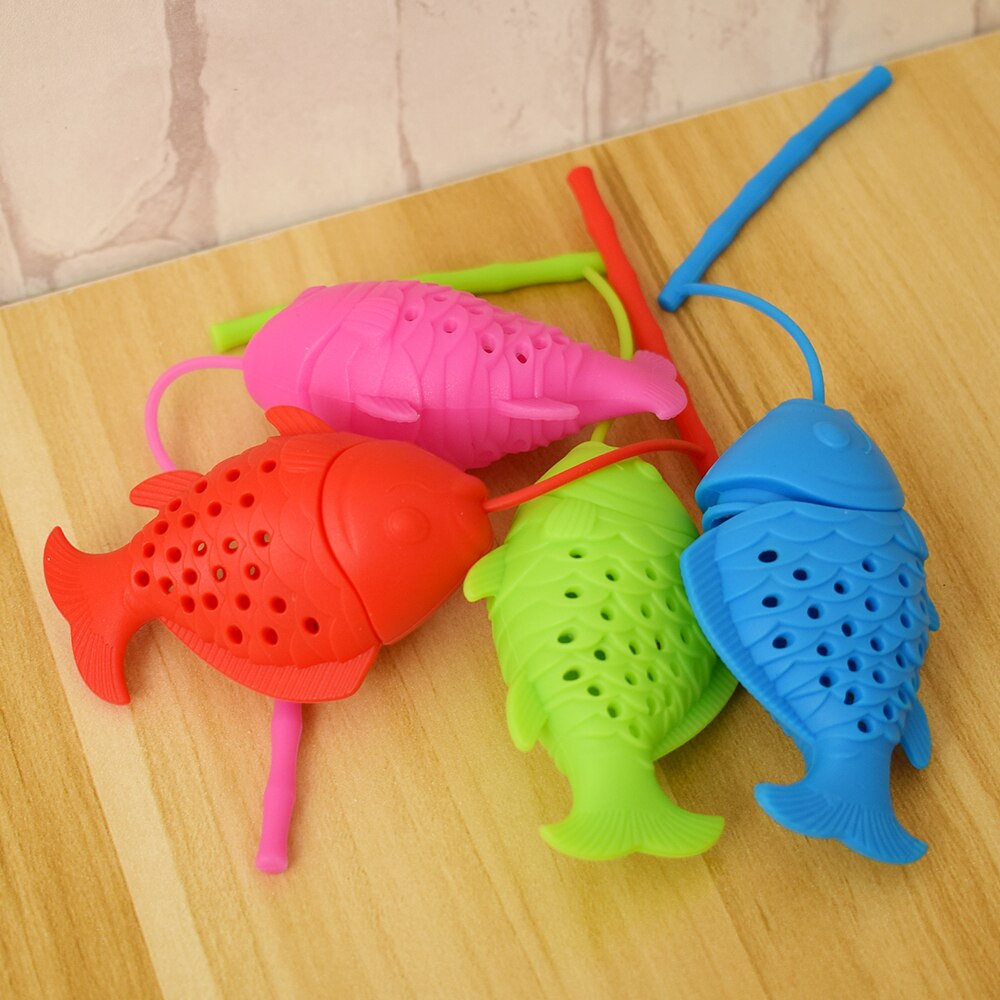 Siliconen Leuke Vis Vorm Thee Blad Kruidenthee Theepot Filter Thee-ei Tassen Gereedschappen