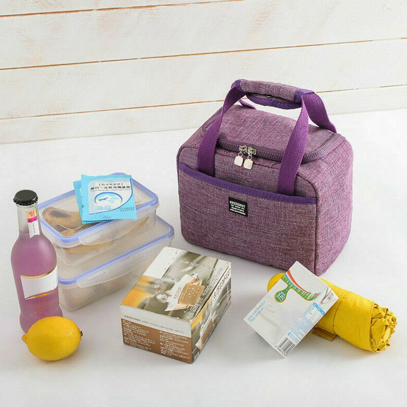 Mode Draagbare Lunch Tas Thermische Geïsoleerde Lunch Box Tote Koeler Handtas Bento Pouch Diner Container School Voedsel Opslag Zakken