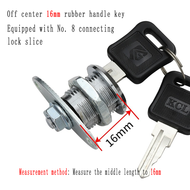 Archiefkast Slot Metalen Kastdeur Kantoorkast Locker Brievenbus Kastslot Aluminium Slot Kern Drijfstangslot: nikkel