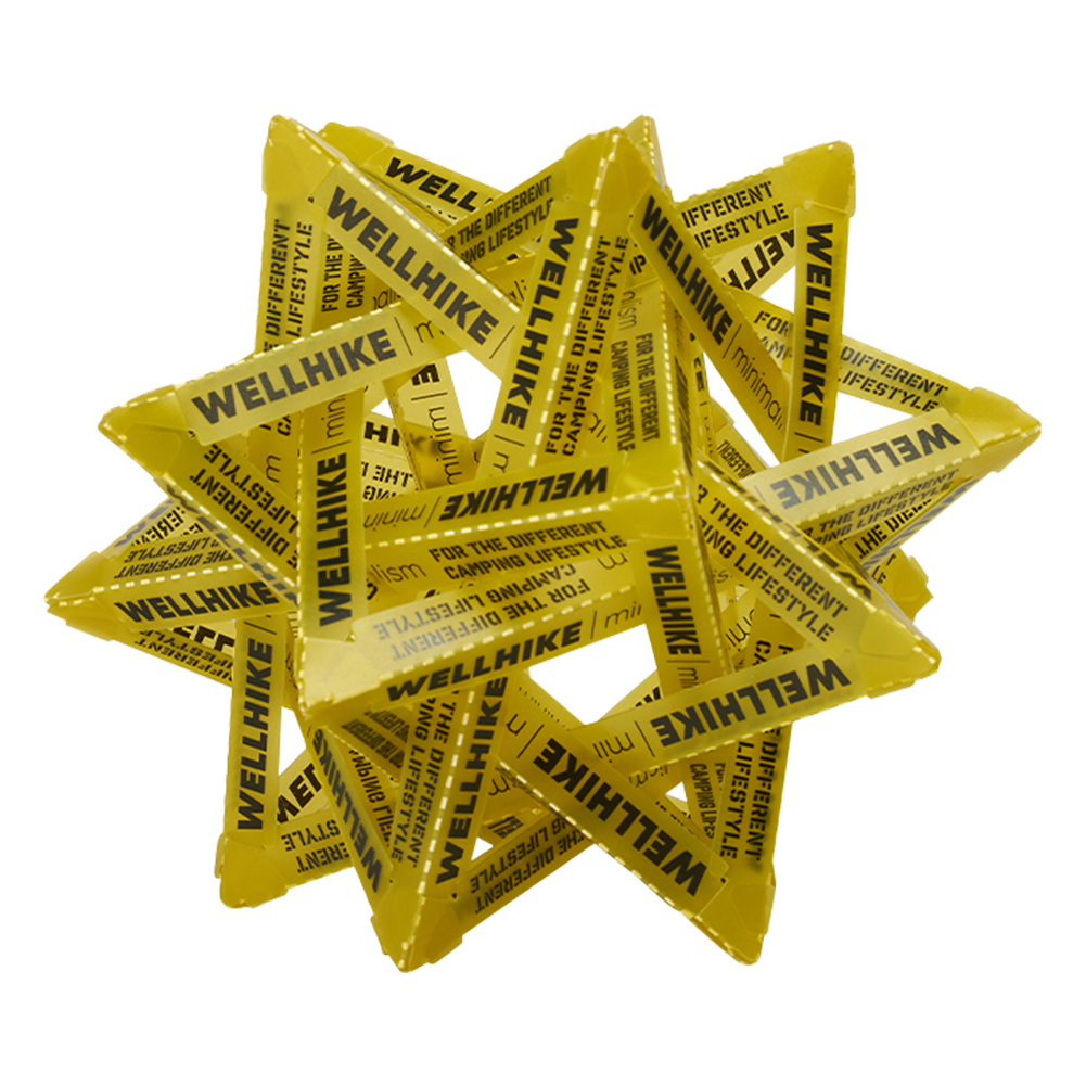 DIY Outdoor Ster Camping Licht Schaduw Waterdichte Sfeer Lamp Cover Slijtvaste Decoratieve Lantaarn Lampenkap (Geen lampen): YELLOW