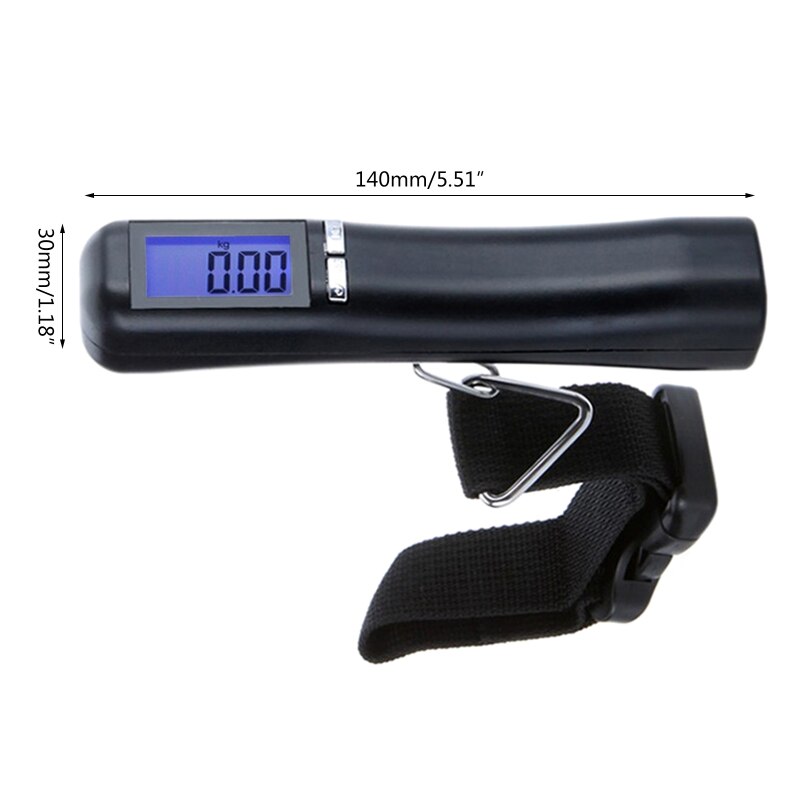 Luggage Scale Portable Digital Hanging Baggage Scale for Travel Suitcase Weight Scale LCD Display Blue Backlight 4 Units