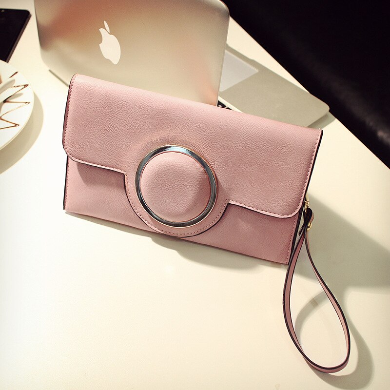 Mode Vrouwen envelop clutch bag keten messenger bag voor vrouwelijke schoudertas vrouwen Koppelingen PU lederen lady avondtassen roze