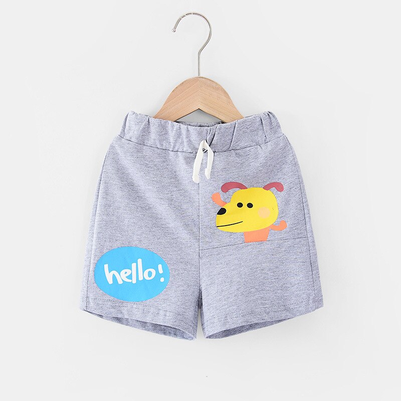 Kinderen zomerbroeken voor babyjongens en meisjes, korte broeken met casual cartoonbeerprint, korte broeken wzfs 193: Grijs / 3t