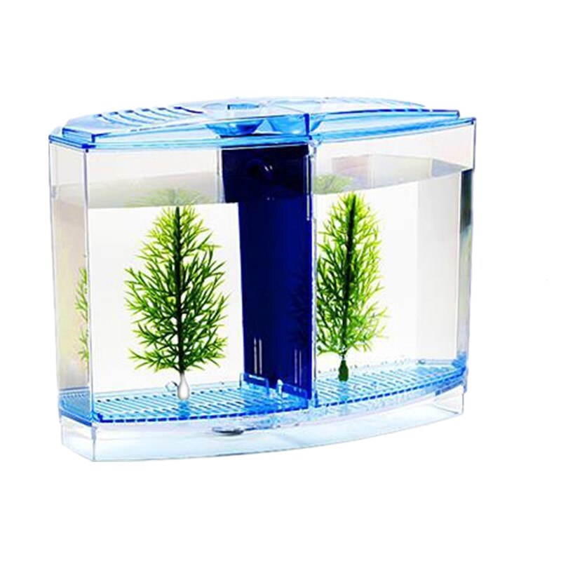 Aquarium acrylique bureau petit aquarium, adapté au salon familial, chambre à coucher, bureau (1.8L)
