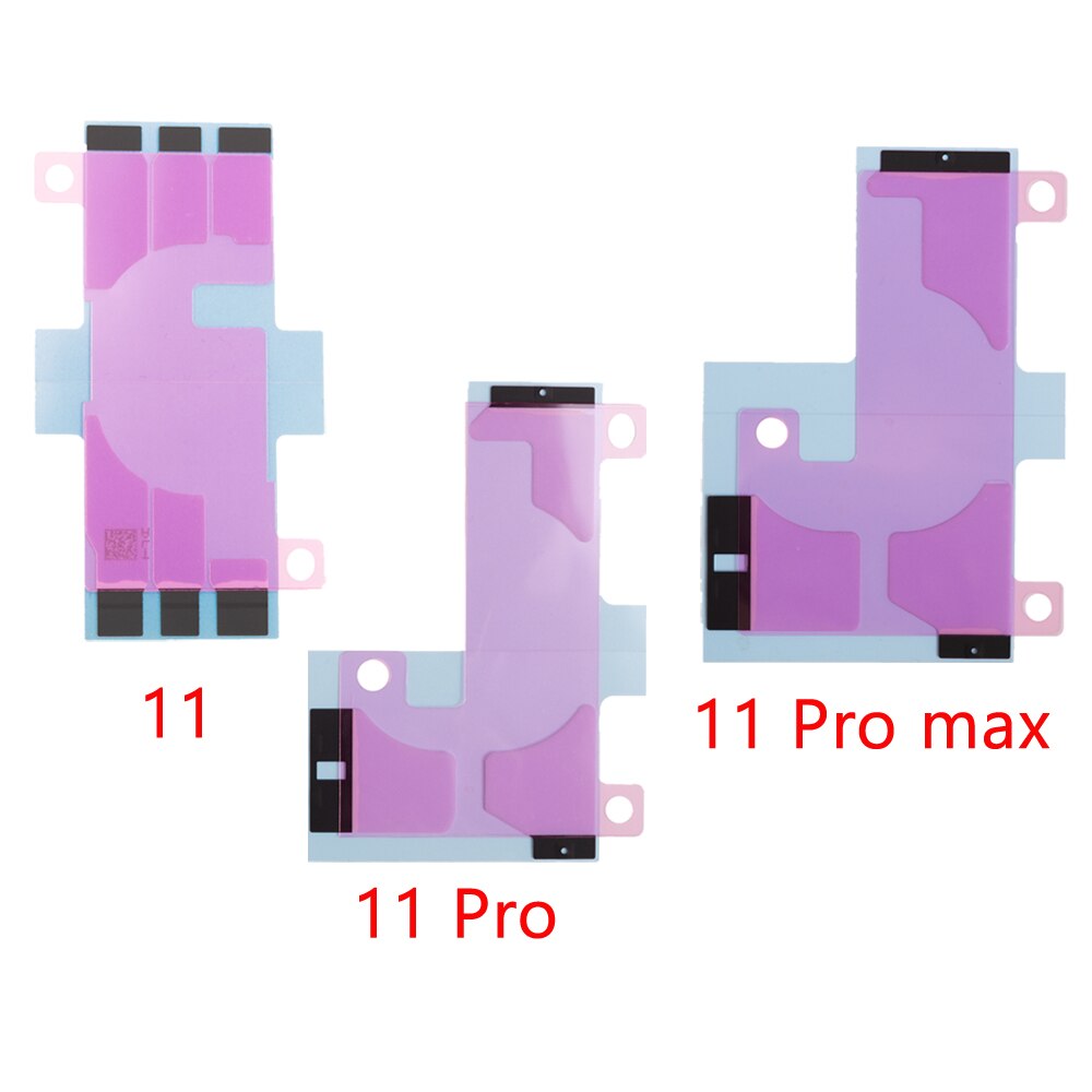 10 stk / lot batteri klistermærke til iphone 11 pro max tape dobbeltklæbende klæbebåndssidet udskiftningsdele