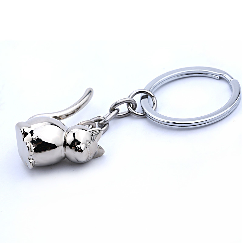 3D kat sleutelhanger leuke sleutelhanger voor vrouwen kitten gelukskat sleutelhanger sleutelhouder heren auto portachiavi chaveiro llaveros tas charme: Default Title