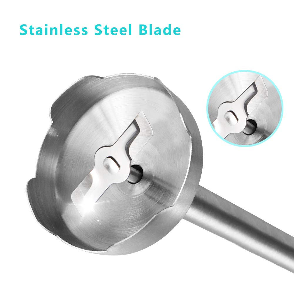 Hand Blender with Beaker Whisk Kitchen Mixer Vegetable Fruit Stirring 400 W 2 Speed Stainless Steel Blades White Grey