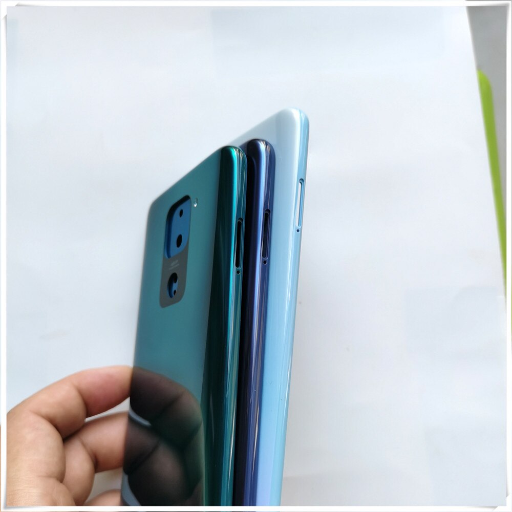 Original Back Cover Housing Door For Xiaomi Redmi Note 9 Rear Battery Cover Chassis + Side Buttons Red Mi Note9 Repair Parts