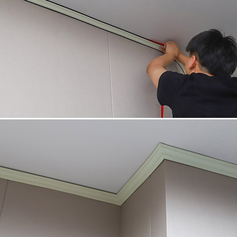 Ceiling Decorative Wallpaper Self-Adhesive Pvc Inner Corner Line Living Room Ceiling Corner Decor Strip Self-Adhesive Stickers