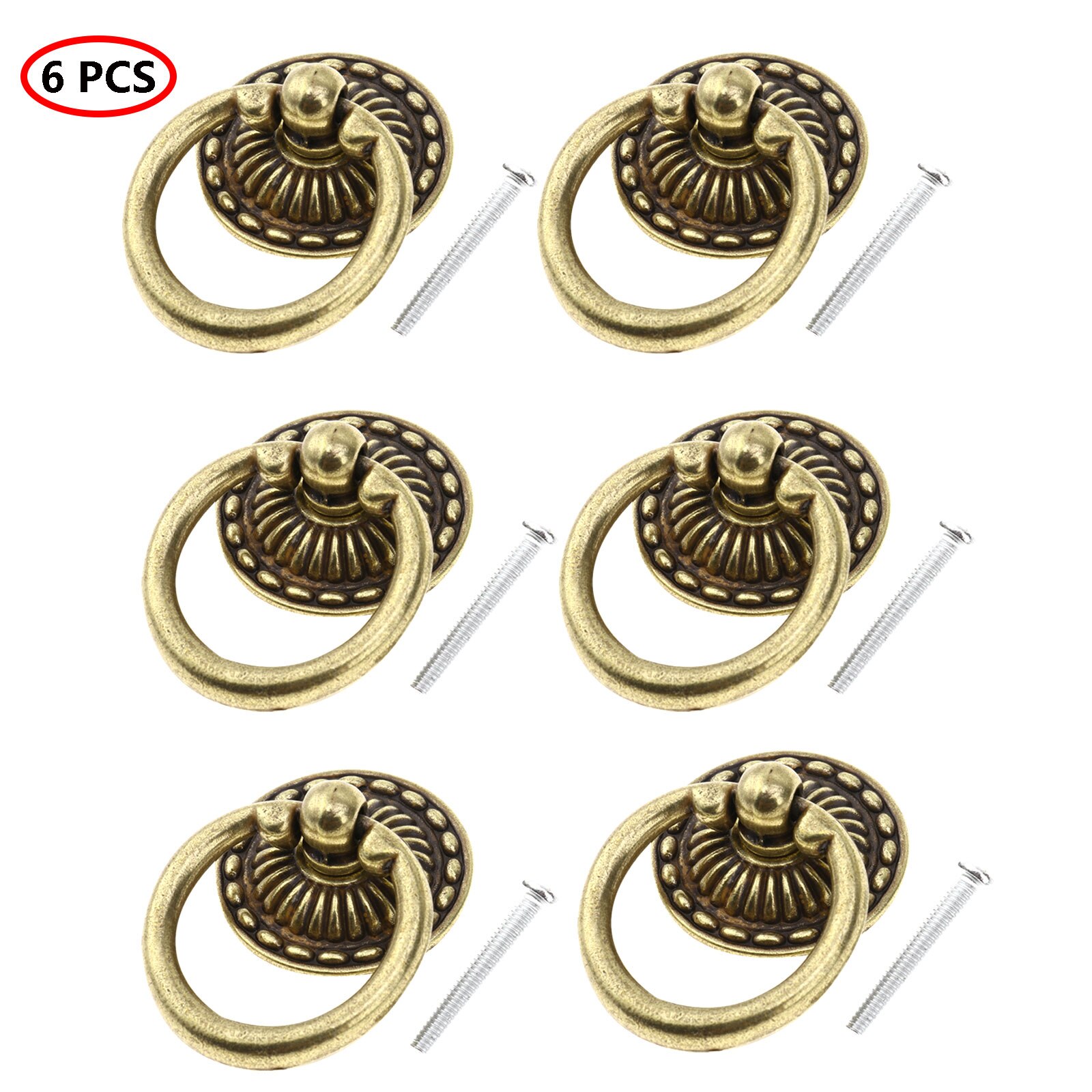 20 Stks Mini Ronde Kop Knoppen met Schroeven, Enkel Gat Klein Handvat, 12x11 Mm Zinklegering Enkel Gat Sieraden Doos Vintage Kast Ronde Kop Klein Handvat voor Lade, Houten Kist,(imitatie goud