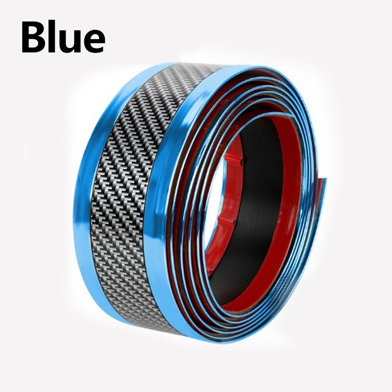 Auto Dorpel Bescherming Deur Protector Scratch Proof Sticker Strip Fiber Rubber Cool Beschermende Waterdichte Bescherming Film: Blue