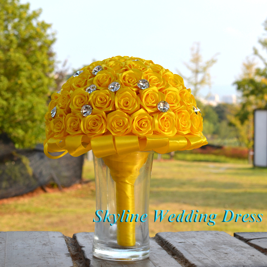 Real Photos Stunning Wedding flowers Golden Purple Bridesmaid Bridal Bouquets artificial Angel Wedding Bouquet