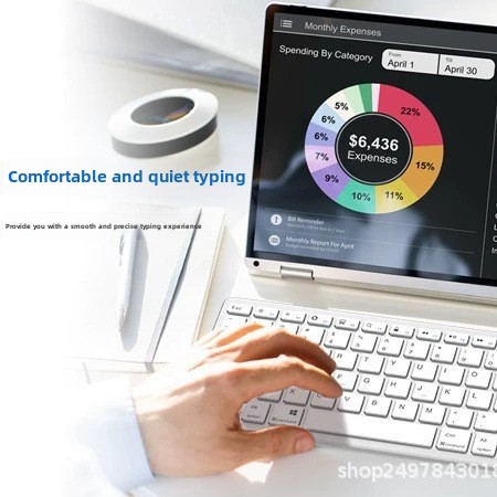 iPad, Bluetooth Tablet, Wireless Keyboard, Portable Thin and Light Keyboard, Silent Keyboard Solid Color Ultra Light Universal