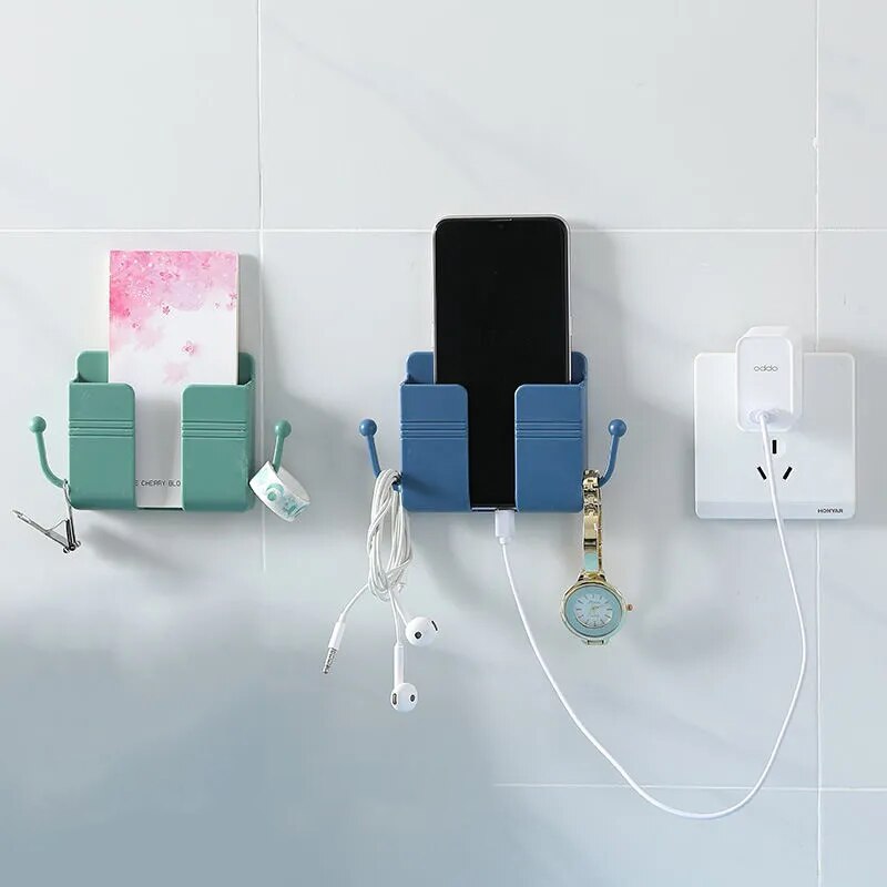 Storage Box Wall Holder A Hook Self-adhesive Multifunction Storage Box Wall Holder Hook Stickers Home Organization