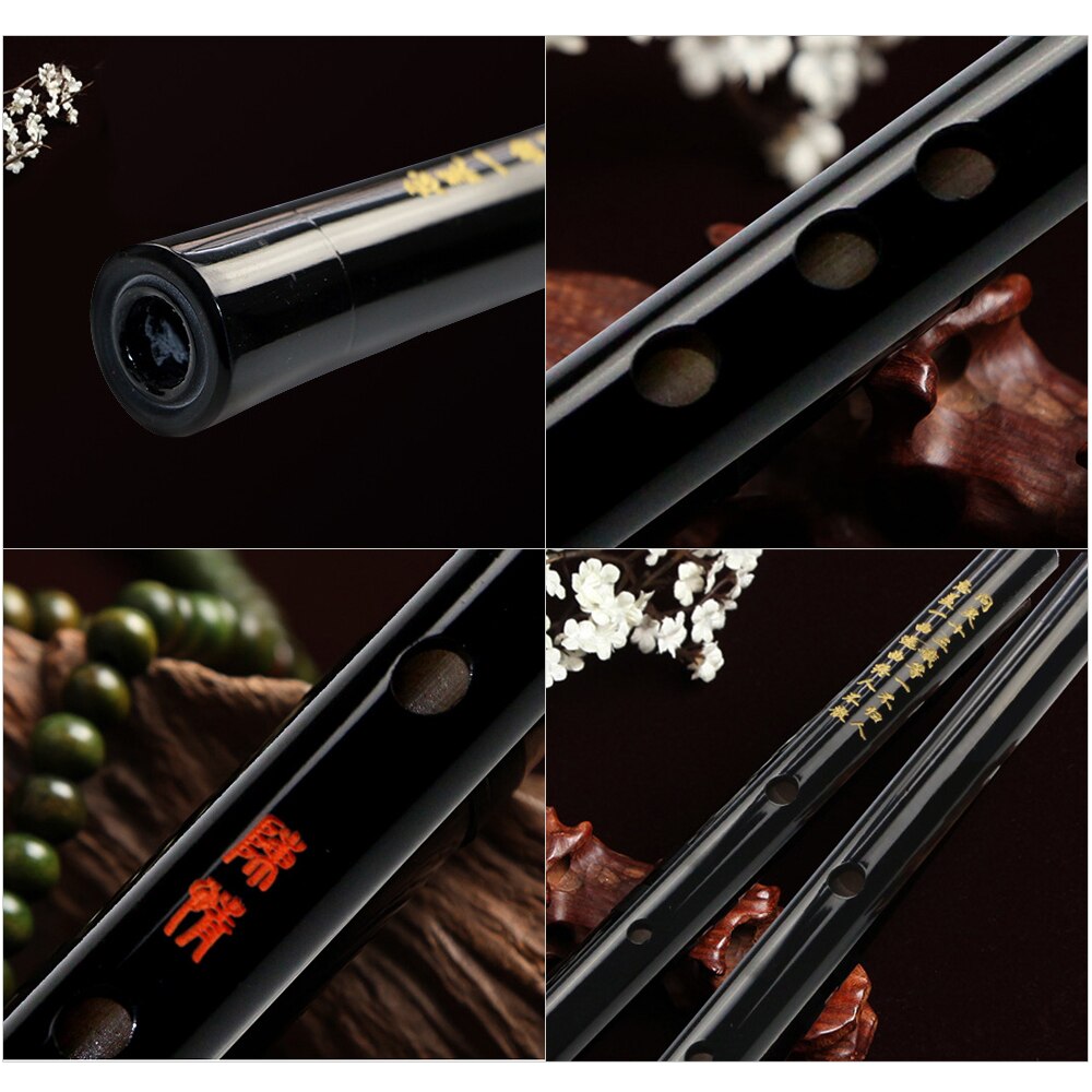 C/D/E/F/G Key Dizi Bamboo Flute Chinese Traditional Musical Instrument with Carrying Bag for Beginners Music Lovers