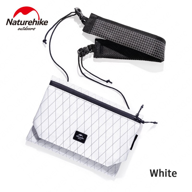 Naturehike Outdoor Waterproof Zipper Messenger Bag XPA Fabric Bag For Woman Wrap Ultralight Certificates Pocket: White