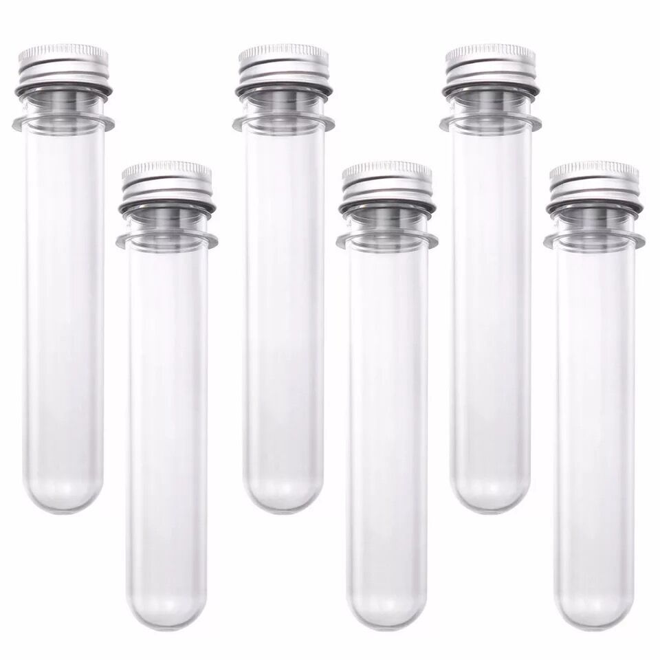 30/40/45/60/80/100 Ml Plastic Reageerbuis Met Schroefdop Capsule Huisdier fles Aluminium Cap Verpakking Buis Met Drukgevoelige Seal