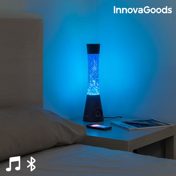 InnovaGoods Flow Lamp Glitter Lamp met Speaker 30W