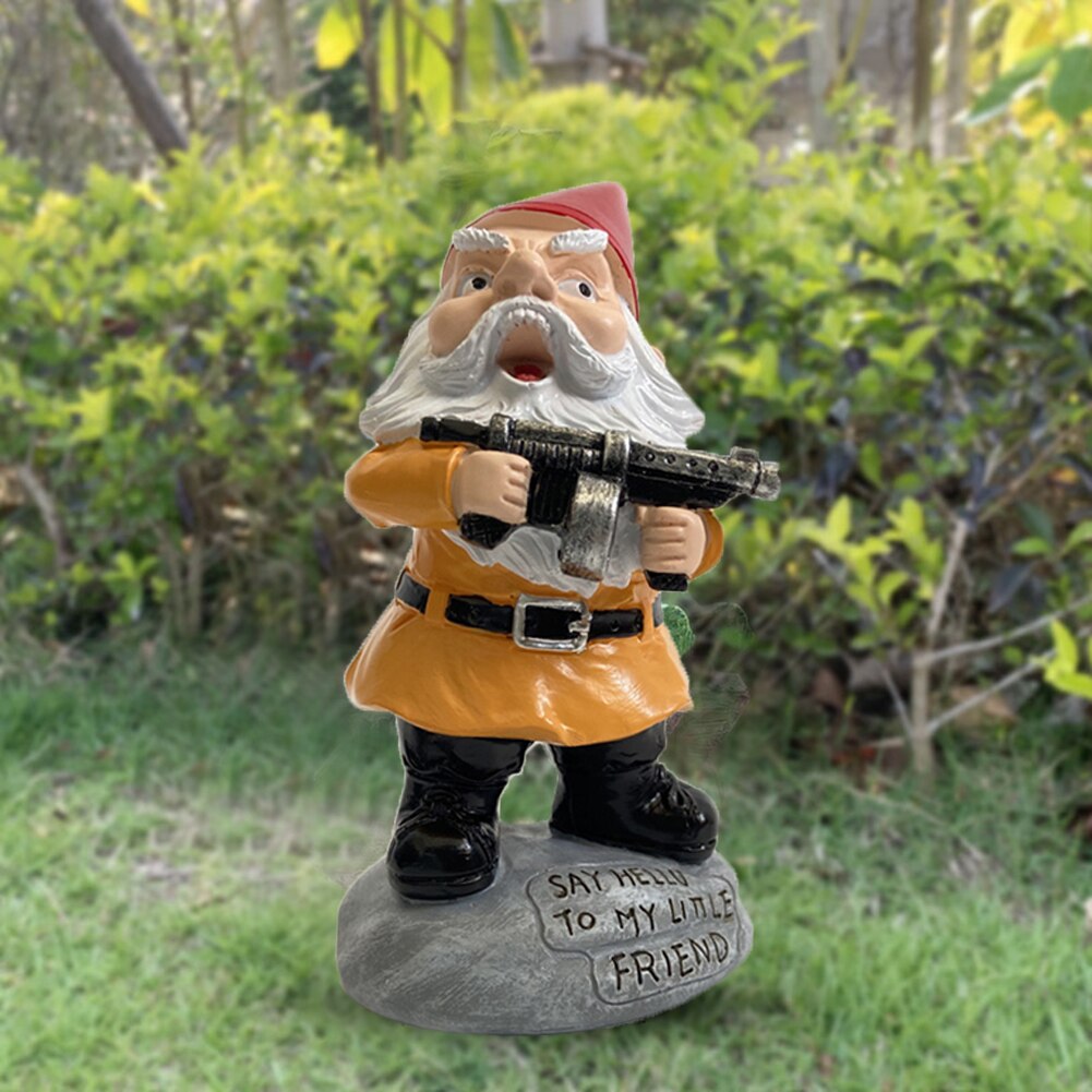 De dibujos animados enano adornos hechos a mano decoración de la Navidad juguetes de resina, manualidades, jardín enano decoración dibujos animados estatua de enano de Navidad