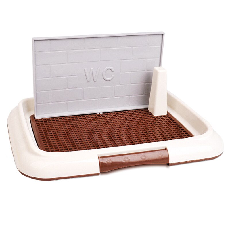 Portable Pet Indoor Toilet For Dogs Wc For Dogs Dog Toilet Tray Potty Training Easy To Clean Simulation Wall,No-Torn Puppy Pad: C