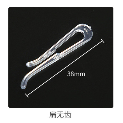 100 st klädklämma genomskinlig plasttandad förpackningsklämma fast klämma skjortkjol multifunktionella klämtillbehör: A 38mm 100 st