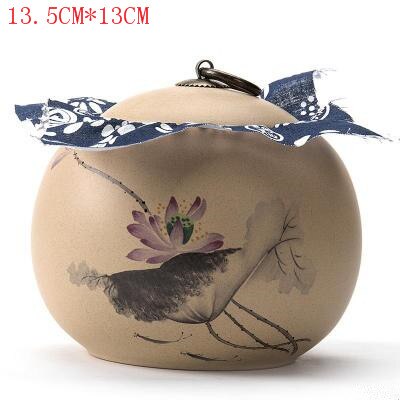 JIA-GUI LUO Farbe Glasur Keramik Tee Caddies Tieguanyin verschlossenen dosen Getrocknete Frucht Tragbare reise Tee Kasten D057: 8