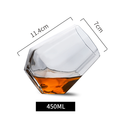 Whisky glas vin shot glas øl kop gennemsigtig vodka vin glas whisky dækket juice drink kop bar værktøj: 450ml