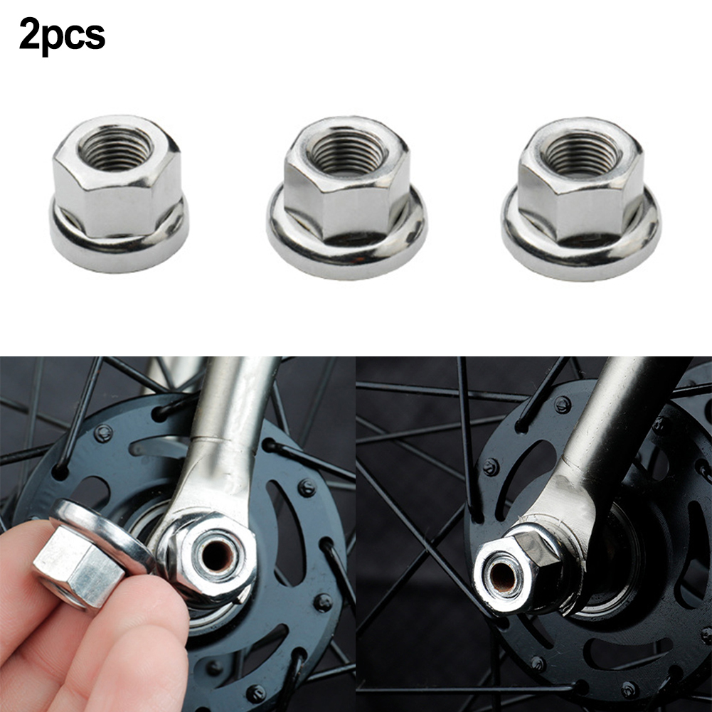 2 uds tuerca de tripulación para bicicletas tornillo de bicicleta M9 M10 3/8 tuerca de tornillo para bicicletas MTB bujes serie motores buje piezas de bicicleta de plata oscura