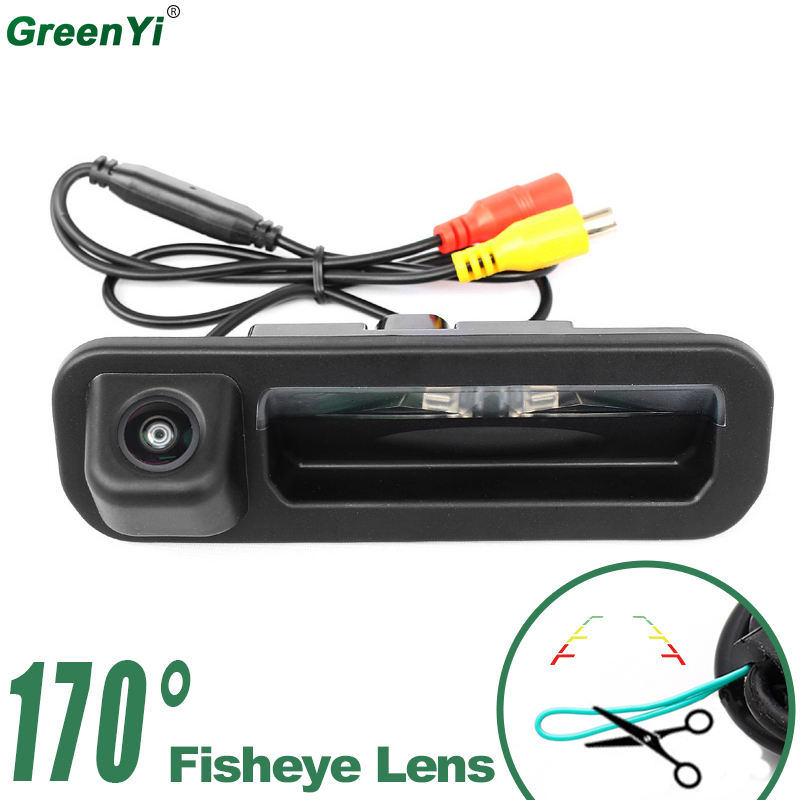 GreenYi 170 Graden Groothoek Fisheye Lens Achteruitrijcamera Voor Ford Focus Focus 2 Focus 3 Voertuig kofferbak Handvat Camera