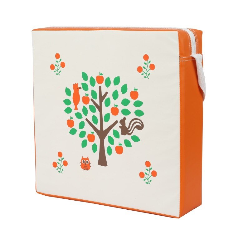 Cojín plegable de comedor portátil para niños, silla aumentada, ajustable, extraíble, sillas de refuerzo: orange