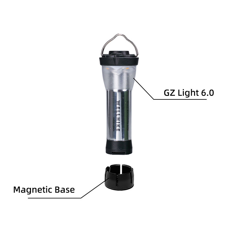 WELLHIKE Camping Light Camping Flashlight Portable Hiking Light Decoration Ambient Light: black