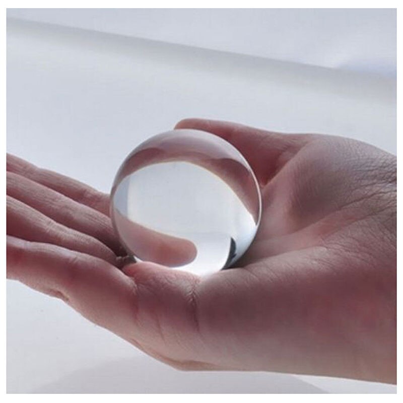 4cm Clear Crystal Ball Photography Prop Meditation Ball Glass Sphere Display Transparent Home Decoration Crafts Balls