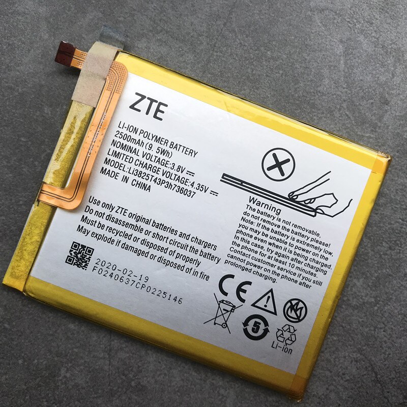 Originele 2500Mah Li3825T43P3h736037 Batterij Voor Zte Kleine Verse 5 BV0840/Zte Blade V8Q V8C V0840