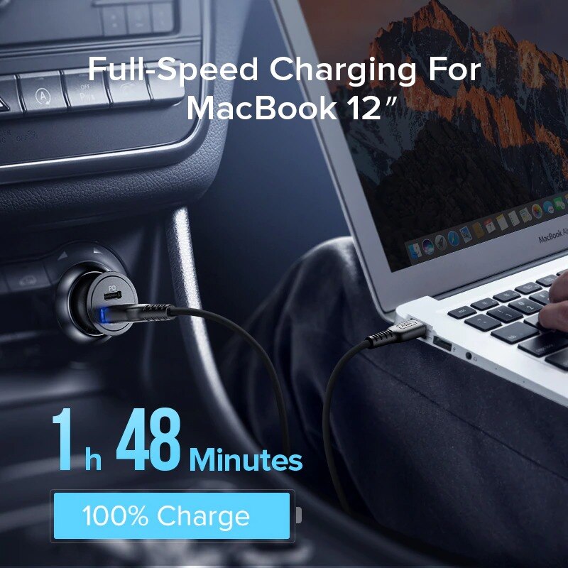 5a usb carregador de carro 60w pd carga rápida 4.0 tipo c adaptador de carregamento rápido para o iphone 12 11 pro max 8 7 xiaomi samsung s21 s20