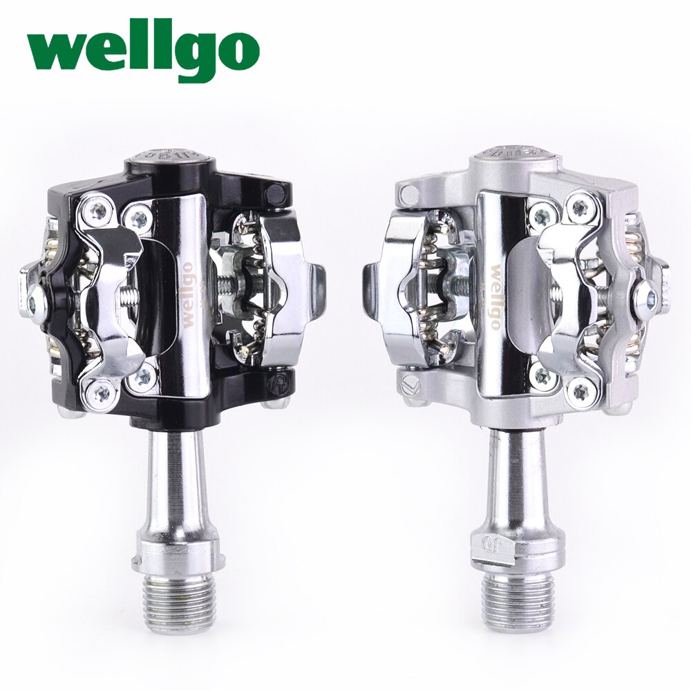 Wellgo M19 WM001 Ultralight Aluminum Alloy MTB Road Bike Pedal Sealed Bearing Clipless pedal SPD Bike Pedals Bicycle Parts